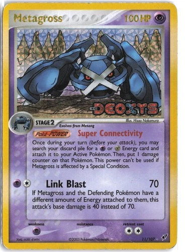 Metagross 11/107 Rare Deoxys Pokemon Reverse Holo MP