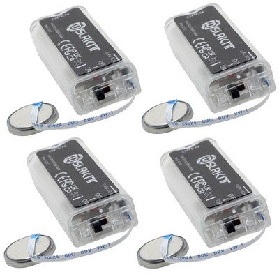 4pcs AAA/LR03 to CR2032 Dummy Battery Adapter Converter ON/OFF Switch FFC Cable