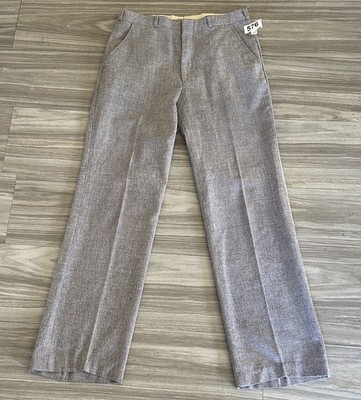 Vintage 90s Esprit Wool Blend Pants 6 Gray Herringbone Wide Leg Preppy  Office 