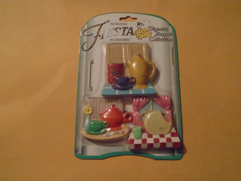 Genuine Fiesta Refrigerator Magnets Vignette Collection SEALED Fiestaware KITSCH