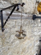 Vintage Asian Diya / Deepam - Brass Hanging Oil Lamp