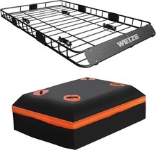 54" x 34" Heavy Duty Roof Rack Basket, 200LBS Universal Rooftop Cargo Basket