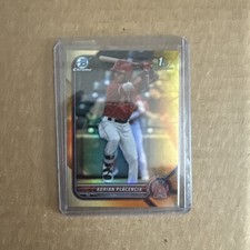 2022 Bowman Chrome Adrian Placencia 1st Yellow S Refractor #/75 🔥 #Angels