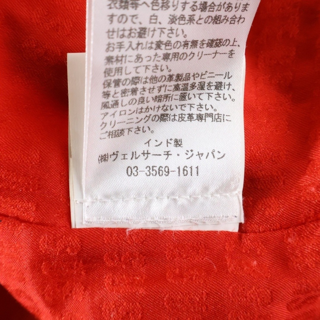 VERSUS VERSACE Leather Double Riders Jacket Red Women's Used 58fc9c8eb3895953436 thumbnail 8