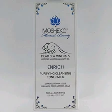 New MOSHEKO ENRICH Purifying Cleansing Toner Milk - Dead Sea Minerals Organic
