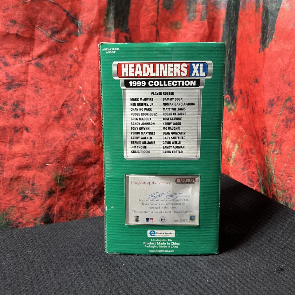 Ivan Pudge Rodriguez Texas Rangers 1999 Headliners XL Edición Limitada Nuevo  Foto 3 de 4