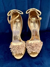 Badgley Mischka Champagne Floral Heels