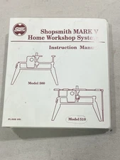 Shopsmith Mark V 500/510 Owner's Manual Instruction  1991 edition - Very Good