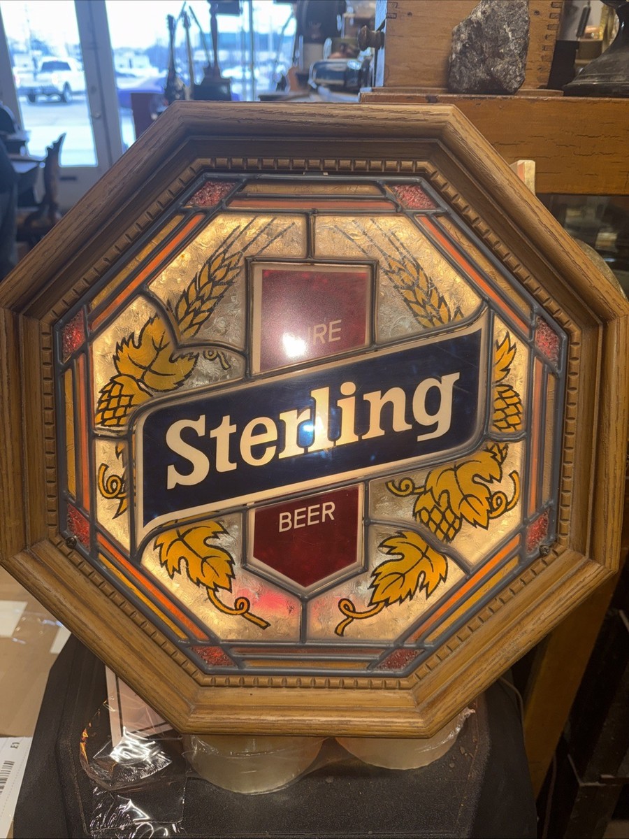 Vintage Sterling Beer Light-Up Sign – 16