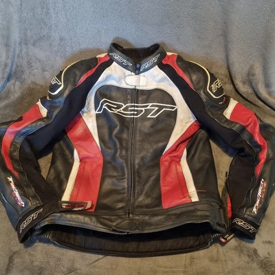 RST Racing Motorbike Leather Jacket New RST Motorcycle Biker Jacket