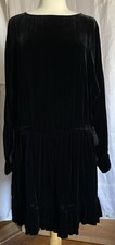 New Ulla Johnson Claudette Black Velvet  Dress Sz 4