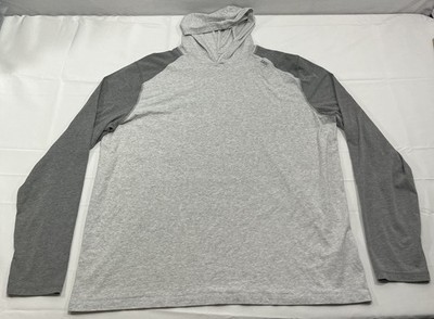 Tasc Performance Hoodie Mens XXL Gray Color Block Bamboo Blend Lightweight Read