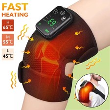 Electric Knee Massager Shoulder Brace with 3 Vibration Modes, 3 Heating Levels