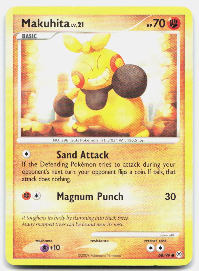 Arceus Makuhita 68/99 Lightly Played Pokemon C Tcg Card