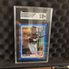 2020 Bowman Chrome Prospects Adley Rutschman Blue Shimmer Refractor /150 SGC 10