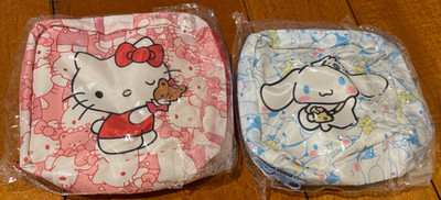 2pc Hello Kitty Cinnamonroll Small Storage Travel Bag For Make-Up or Toiletries 