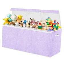 Extra Large Toy Box, Toy Storage Organizer with Lid, Oxford Fabric Purple
