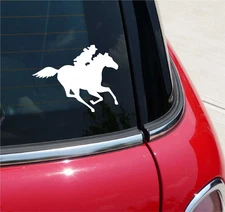 PONY EXPRESS HORSE MAIL GRAPHIC DECAL STICKER ART CAR WALL DECOR