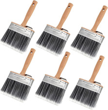 5 Inch Deck Stain Block Brush Fence Masonry Limewash Paint Set of 6