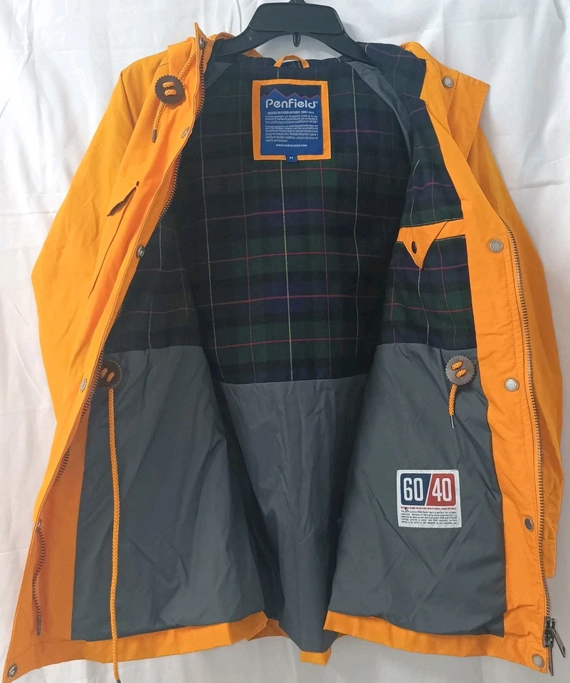 Penfield Kasson Parka Multi Bolsillo Utilidad Chaqueta con Capucha Amarilla Para Hombre Mediana Foto 3 de 4