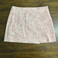 Coquette Blush Pink Floral Mini Skirt A-Line Cottagecore Balletcore Spring Small