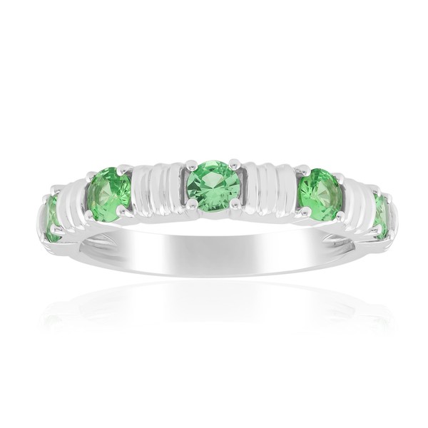 Cavill Ring 925 Sterling Silber Rhodiniert Kenianischer Tsavorit 0,47Ct GrüN-image