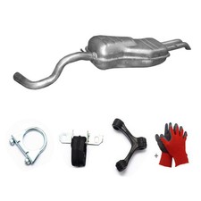 Endschalldämpfer Auspuff für VW Bora 2.3i VR5 150/170 PS Endtopf + Anbausatz