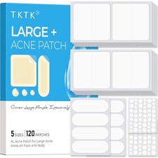 TKTK Large Pimple Patches for Face, Acne Patches, Big Hydrocolloid Ba