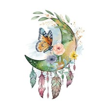 3D Butterfly for dreamcatcher Wall Sticker with Symmetrical Placement Guide