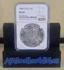 1988 American Silver Eagle NGC MS 69. 1oz Fine Silver Dollar