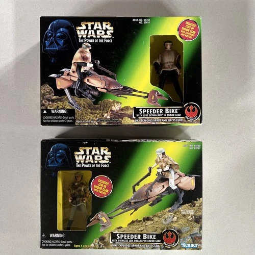 Star Wars - The Power of the Force Speeder Bike Lot (Luke And Leia)