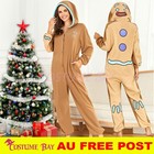 Gingerbread Man Jumpsuit Onesie Adult Kigurumi Unisex Pajamas Costume Birthday