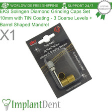 Professional TiN Coated Diamond Sleeve Caps 10mm with Barrel-Shaped Mandrel