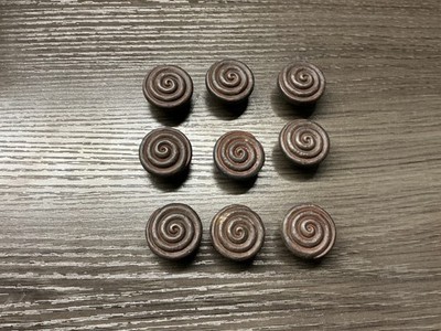 9 Vintage Hickory Hardware Rustic Iron Round Swirl 1 1/4'' Cabinet Pull Knob (29)