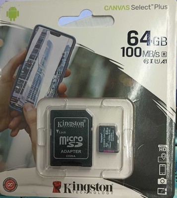 Kingston Canvas Select Plus 64GB Class 10 - microSDXC Memory Card (SDCS264GB)
