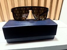 Louis Vuitton LV Waimea Sunglasses Black Monogram Logo Z1082E Shades