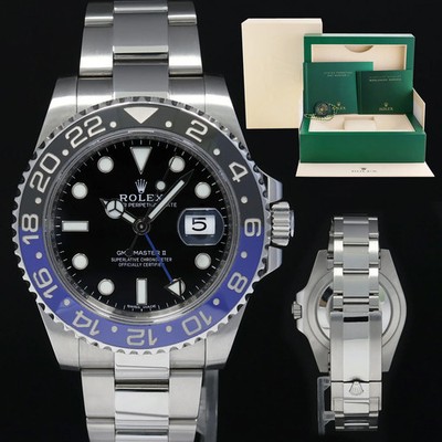 2018 MINT Rolex GMT Master II 116710BLNR Steel Ceramic Batman Blue Watch Box