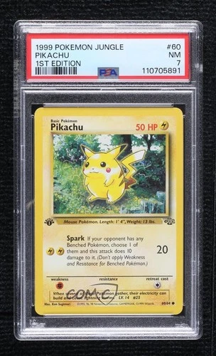 Pikachu 1st Ed. Pokemon Jungle PSA 7 1999