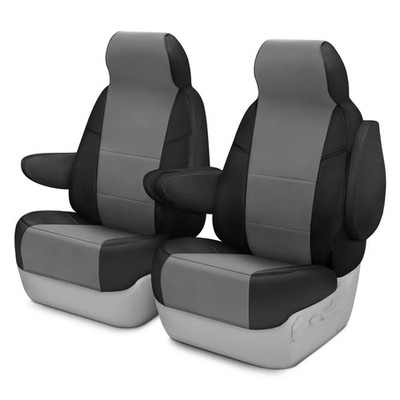 For Ford Excursion 02-05 Seat Cover Premium Leatherette 1st Row Black & Medium