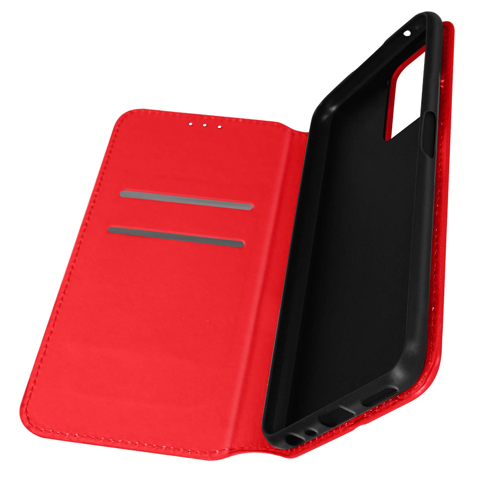 Étui pour Oppo A76 clapet rouge protection intégrale et support vidéo