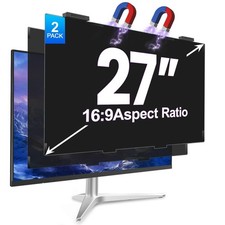 GUDTEKE 2Pack Magnetic 27 Inch Privacy Screen for Computer Monitor Anti-Glare