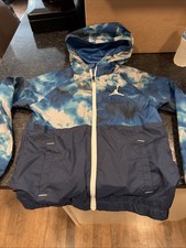 Jordan Kids Windbreaker Jacket Navy Blue Multi Color Size 10 12