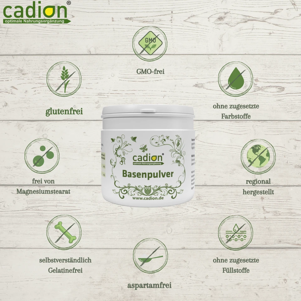 Premium Basen Pulver mit Folsäure 400g Dose (200 Portionen) SÄURE-BASEN-HAUSHALT - Bild 2 von 4