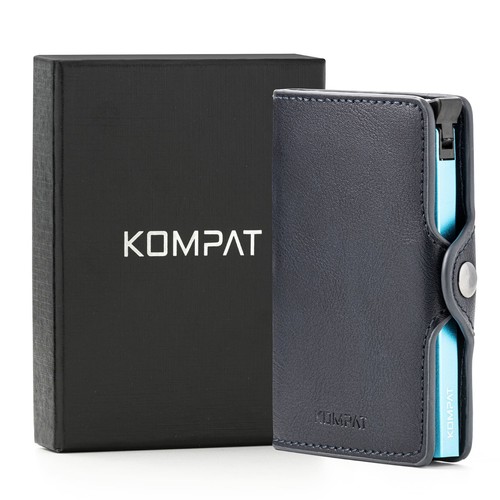 Porta Carte di Credito RFID Portafoglio Uomo Slim Portafoglio Piccolo Sottile - Foto 15 di 83
