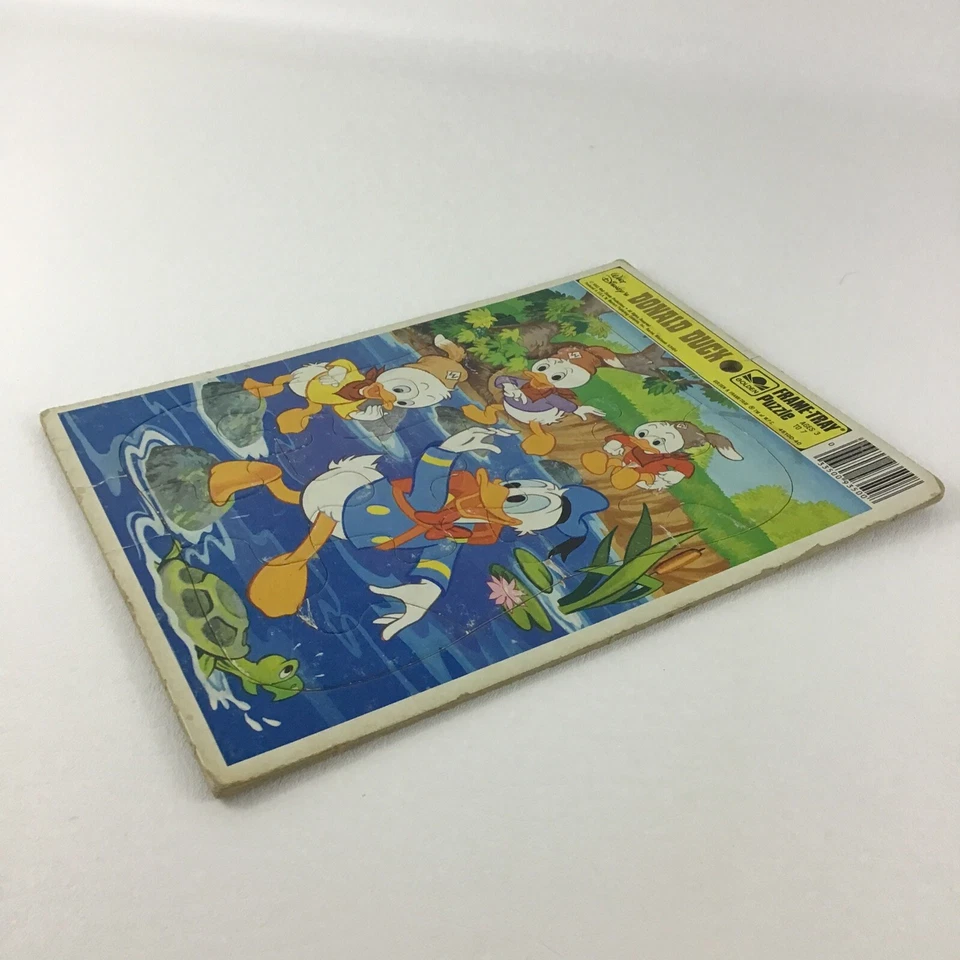 Lote de rompecabezas bandeja marco Disney Donald Mickey Mouse Huey Dewey Louie vintage años 80 Foto 4 de 4