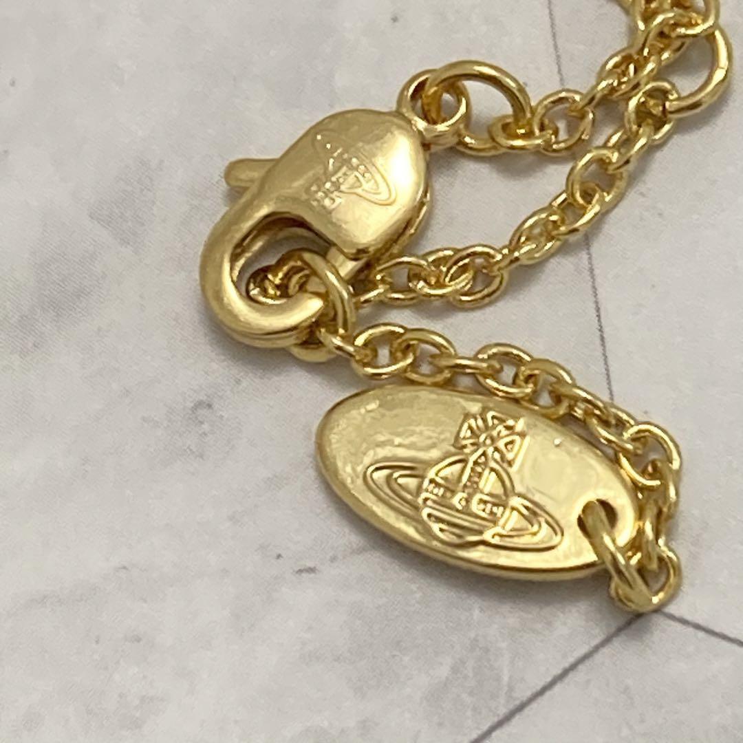 Vivienne Westwood Necklace Rhinestone Orb Small size Gold w