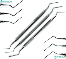 Dental Root Canal Pluggers 1/3, 5/7, 9/11 Double Ended Filling 3 Pcs Instruments