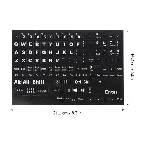 Tastaturaufkleber Computertastaturaufkleber Englische Buchstaben - Afbeelding 6 van 12