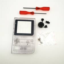 Clear white Full Housing Shell Case Cover for Gameboy Pocket GBP W/Buttons Kit