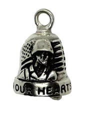 Soldier Sterling Silver Motorcycle Ride Bell, Military Ride Bell 26